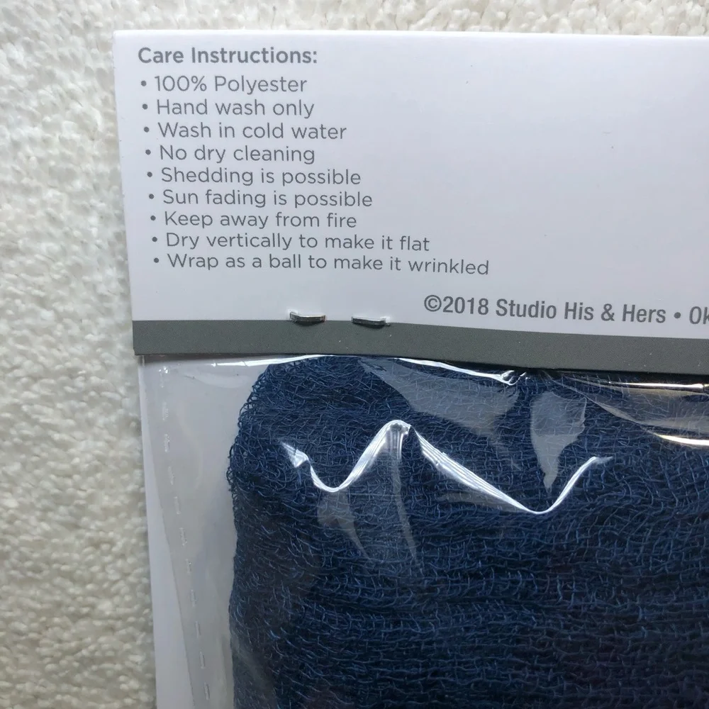 GAUZE TABLE RUNNERS, Navy Blue, 3 New In Package, 8 used once in ziploc